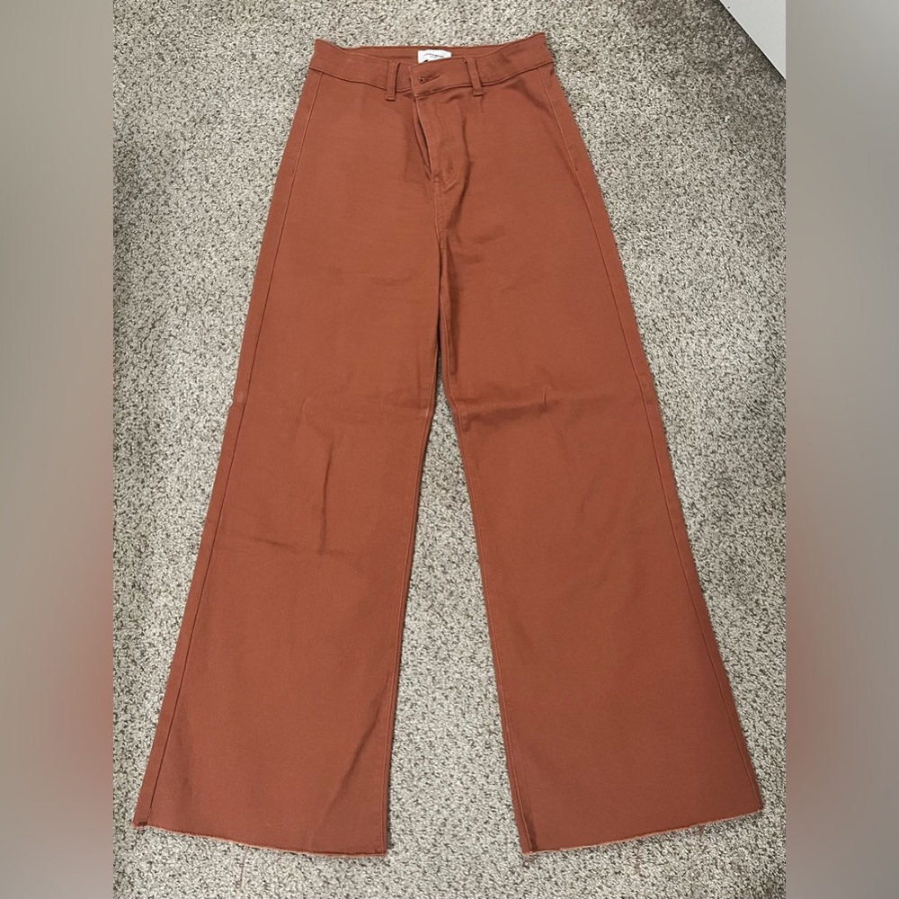 Rust Wide-Leg Pants
